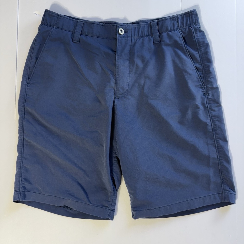 Under Armour UA HeatGear Men's Shorts 36 Navy Blue Loose Fit‎ Performance 10"
